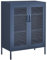 SONGMICS Mehrzweckschrank mit Gittertüren, Aktenschrank, Aufbewahrungsschrank, Schrank mit 3 Ebenen, pro Einlegeboden bis 25 kg belastbar, für Küche, Flur, Wohnzimmer, mitternachtsblau OMC002Q03
