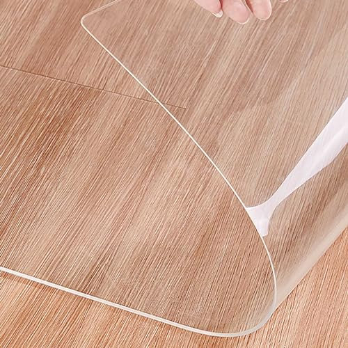 Office Chair Mat for Hardwood Floor 1.5mm Thick Durable Clear PVC Desk Chair Mat Under Desk Computer Gaming Chair Mat Wood/Tile Protection Mat Non-Slip Not Stuck Wheel (Size : 60x120cm)