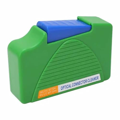 Guakiili Boîte de Nettoyage de Fibre Optique, Nettoyeur de câbles à Fibre Optique, Nettoyeur de Cassette 500 Fois, Outil de Nettoyage de Fibre SC/FC/LC/St