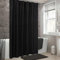PDSYCB Duschvorhang 120x190cm/BxH Schwarzer Stoff Plaid Vorhang Digitaldruck Polyester Dusche Anti-Schimmel & Wasserdicht & Waschbar Polyester Stoff Textil Shower Curtains waschbar, mit 12 Haken