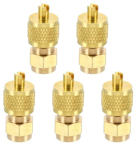 PATIKIL 6.4mm ID Service Access Valve, 5 Pack Filling Access Valves + Core & Cap Remover for Air Conditioner Refrigeration