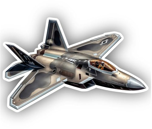 Samunshi® Kampfjet Flugzeug Fighter Aufkleber Militär Army Tank Autoaufkleber für Motorrad Fahrrad Roller oder Auto Sticker Fahrrad Mtb Mountainbike Rennrad Comic Cartoon Sticker 10x7cm