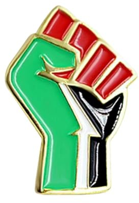 Pin de solapa de bandera de Palestina, pin de solapa nacional palestina de metal, insignia de botón con pines, soporte, sin talla, Aluminio