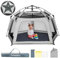 Funsland Grande Tente Pop Up Enfant Intérieur/Extérieur - Cabane 2-3 Personnes, 175x110x90cm, Jeux et Cadeaux pour Garçons Filles, Gris