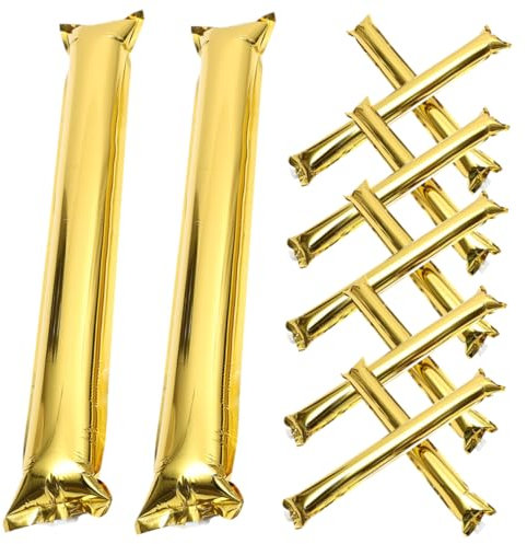 MILISTEN Aufblasbare Jubelstöcke Aus Aluminiumfolie ärmmacher Für Partys Sportveranstaltungen Und Feiern Goldene Cheer Sticks Für Unvergessliche Momente
