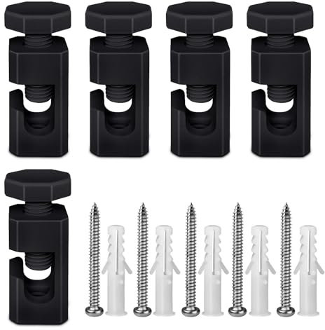 QuirkLz 5 Stück Aufputz-Kabelhalter Deckenpins für Textilkabel, Kabelbefestigung Affenschaukel Deckenbefestigung - mit Schrauben und Dübeln für Affenschaukel Lampe DIY-Projekt