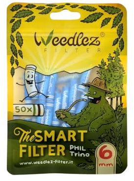 WEEDLEZ The Smart Filter by 6MM Phil Trino | 50PZ | (Blue) | Filtri ai Carboni Attivi
