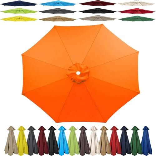 SDNAM Tissu de Rechange pour Parasol de Jardin 2m/2,30m/2,7m/3,0m, 6/8 Baleines Housse de Rechange Auvent de Rechange pour Parasol d'extérieur(10S,3m/8ribs)