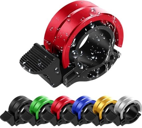 Ruayia Fahrradklingel Mountainbike, Mini Fahrradglocke, Biker Bell Fahrrad Klingel, Glocke Fahrradglocke für Bike MTB Mountainbike Perfekt für Radsportbegeisterte 22-22.8 mm Lenker - Rot