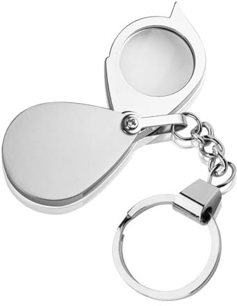 Loupe de Poche Petite, Petite Loupe de Lecture de Poche Porte - Clés Portable Loupe Pliante de Poche Loupe de Lecture Portable pour la Lecture de La, des Bijoux, des Pierres, des Pièces de Monnaie