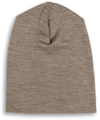 Engel Natur, Merino Mütze Damen/Herren, 70% Wolle (kbT), 30% Seide (Walnuss)