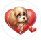 Aufkleber Cocker Spaniel, Geschenkanhänger, Vinyl-Aufkleber, schöne Hunde-Aufkleber für Wasserflaschen, Laptop, Umschlag, 7,6 cm, 50 Stück