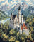 Malen nach Zahlen für Erwachsene und Anfänger,Schloss Neuschwanstein,Deutschland,Malen-nach-Zahlen-Sets für Erwachsene,Malsets auf Leinwand,Kunsthandwerk für die Heimdekoration,40x50 cm,mit Rahmen