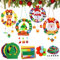 BOFUNX 4pcs Ghirlande Natalizie per Bambini Ghirlanda di Natale in Feltro Ghirlande Natalizie per Porta Fai da Te Decorazioni Albero di Natale Artigianato da Appendere DIY