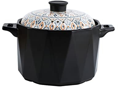 Stock Pot, Open Fire Ceramic Casserole 4.8/6.8L Large Capacity Stew Soup Pot Heat Resistant Hotpot Household Kitchen Cooking Pots Casserole(6.8L)