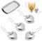 DLPRK 4 pièces Passoires à Thé en Acier Inoxydable en Forme De Cœur, Infuseur Thé, Filtre à Thé, avec Chaîne, Boule à Thé, Boule à Thé Originale, en acier inoxydable, infuseur à thé