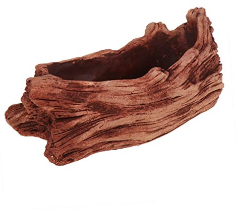 Kisangel Pot De Fleurs Créatif en Ciment Anti-Fuite Grain De Bois Décoration Dintérieur