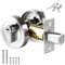 PJHAJH Single Cylinder Deadbolt, Round Deadbolt Lock with Keys, Zinc Alloy Door Locks, Modern Door Locks, for 35-50mm Entrance Door, Bedroom Door (Silver)