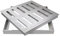 QINGYAN Couvercle D'égout De Terrasse avec Base Carrée en Métal, Couvercle De Drain À Trou for Éviter L'accumulation d'eau De Pluie, Grille De Drainage Extérieure Amovible(9.5x60x2cm)
