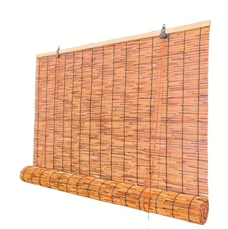 Store Enrouleur Bambou Exterieur, Canisse Roseau Intérieur, Protection Solaire Rideaux à enroulement latéral, 120 160 180 260 200 220 240 Longueur