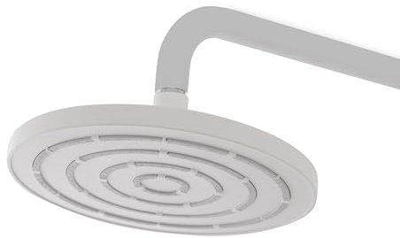 Soffione Doccia Tondo Ø 20 cm in ABS Nero Opaco Anticalcare (bianco opaco)