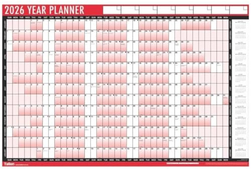 TIVADI 2026 Wall Desktop Planners and Calendars (2026 Wall Planner A1 Large 85cm X 58cm Laminated and Unmounted 2026 Wall Calendar With Dry Wipe Pen and Adhesive Dots)