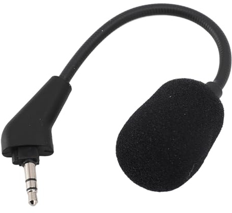 Dpofirs Microphone de Jeu Amovible, Ajustement du Casque Détachable Micro Omni Directionnel 360 Degrés Rotatif pour HS70 Voir