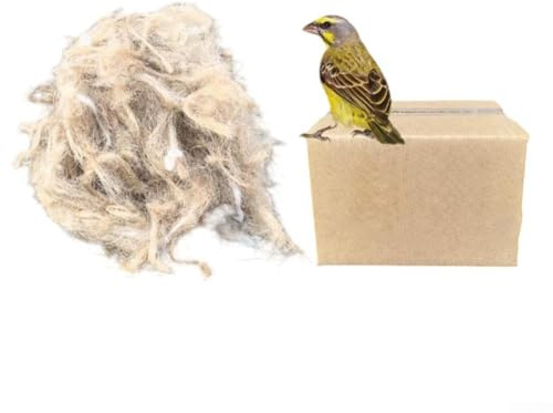 Weiches Nistmaterial für Kleintiere, Jute und Baumwolle für eine gemütliche Nistlösung (80 g)