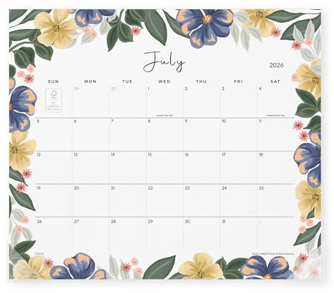Cabbrix Magnetic Calendar for Fridge, 2026 Refrigerator Calendar Including July 2026 to December 2027 for Planning and Organizing Your Life, 13 x 11-1/2, Floral