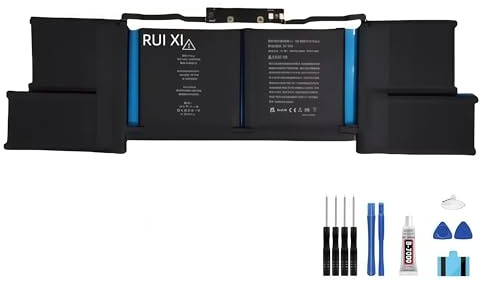 RUI XI Batería compatible con Apple MacBook Pro de 15 pulgadas A1990 Touchbar 2018 2019 EMC 3215 MC3359 MR962LL 7337mAh 11.4V A1953 Batería para portátil