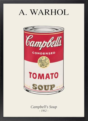 Campbell's Soup Wandbild – A. Warhol Poster mit Rahmen