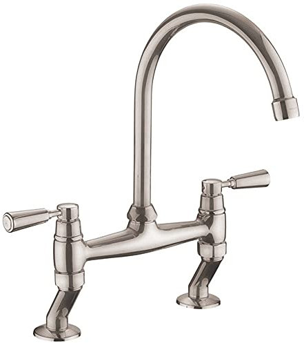 Rangemaster TBL3BF/BF Belfast Bridge Mixer TAP Brush Finish Kitchen