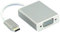 USB-C USB 3.1 Type C à VGA 1080p Câble d'adaptateur HDTV avec boîtier en Aluminium argenté pour 2015 Nouveau 12 Pouces