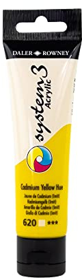 Daler Rowney : System 3 Acrylic : 59ml : Cadmium Yellow Hue