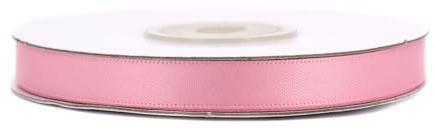 Doppelseitiges Satinband 6mm x 20m Rolle - FARBAUSWAHL in 6/10/25/38mm - farbecht & waschbar - Schleifenband für Hochzeit - Geschenkband zum Verpacken Dekorieren Basteln - Rosa 148