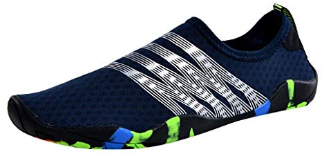 Xmiral Tauchschuhe Wasserschuhe Damen Gummisohle Verschlei遞est Barfu?Schuhe Strandschuhe Badeschuhe Riemchensandalen Hausschuh f黵 Paare(Blau,38 EU)