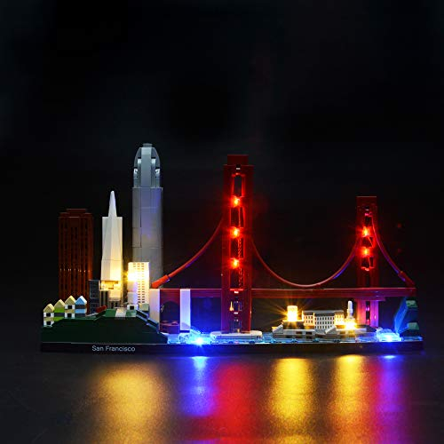 BRIKSMAX Led Beleuchtungsset für Architecture San Francisco, Kompatibel Mit Lego 21043 Bausteinen Modell - Ohne Lego Set