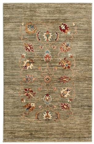 Lifetex.eu Teppich Ziegler Ariana ca. 100 x 150 cm Grau handgeknüpft Schurwolle Klassisch hochwertiger Teppich