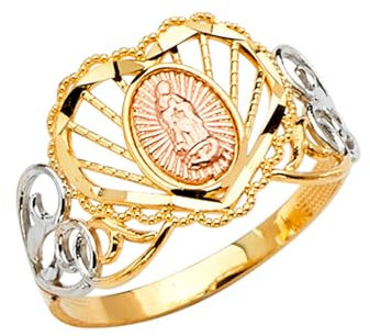 Guadalupe-Ring 14 Karat (585) Gelbgold Weißgold Rotgold Größe N 1/2