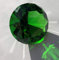 FAIRY TAIL & GLITZER FEE Glasdiamant Kristallglas 5 cm Diamant Brillant Dekodiamant Glas (Smaragd Grün)