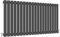 Acezanble∣Horizontal Designer Oval Column Radiator Anthracite 600x1180mm Single Panel Centre Heating -Perfect for Barthroom,Hallway,Living Room, Kitchen