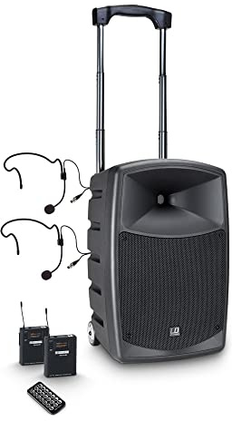 LD Systems ROADBUDDY 10 BPH 2 B6 - Akkubetriebener Bluetooth-Lautsprecher mit Mixer, 2 Bodypacks und 2 Headsets