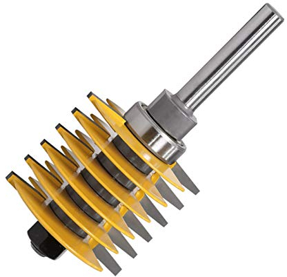 Pangocho Jinchao-Router-Bits, 2 Zähne Verstellbare Finger Joint Fräser Zapfenschneider Industrial Grade for Holz Werkzeug 8mm 12mm Schaft 1pc, für Home & DIY (Cutting Edge Length : 12mm Shank)