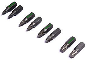 Barnwell Set of 8 PZ0 PZ1 PZ2 PZ3 Pozi Screwdriver Bits 1/4 Hex Drive for Drill