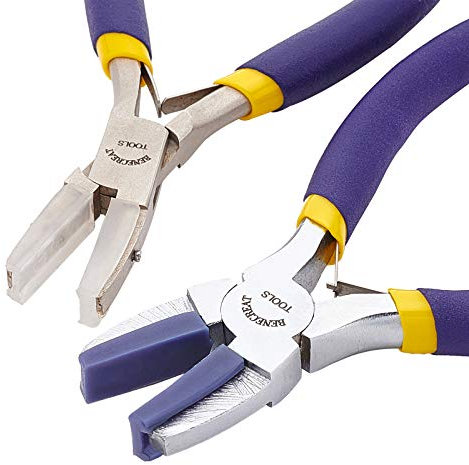 BENECREAT 2PCS Pinza A Doppia Ganascia in Nylon Set Pinze per Formare Fili con Ganasce Trasparenti e Blu per Progetti di Fabbricazione Artigianale di Perline Fai da Te