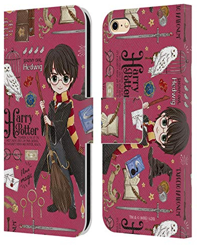 Head Case Designs Offiziell Zugelassen Harry Potter Harry Muster Deathly Hallows XXXVII Leder Brieftaschen Handyhülle Hülle Huelle kompatibel mit Apple iPhone 6 / iPhone 6s