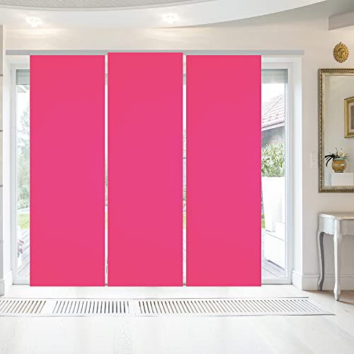 Blickdichter Flächenvorhang/Schiebevorhang (3er Pack) mit Technik - 60x245cm (Breite x Länge), Fertiggardine Alessia in vielen Farben