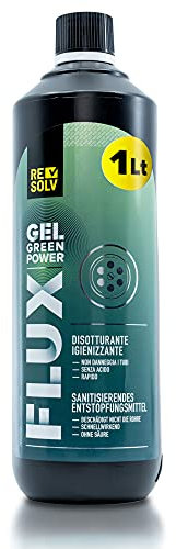 Resolv :: Flux Green Gel - Settore Bagno. Sblocca Tubi e Scarichi da Residui di Capelli [ Senza Acido ]