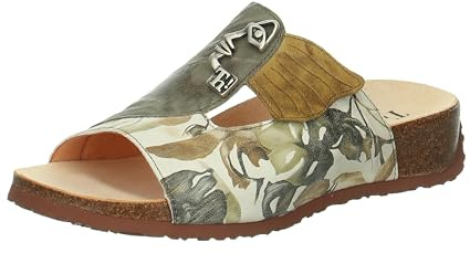 Think! Damen Mizzi nachhaltige Hausschuh Pantolette, 7040 Salbei/Kombi, 42 EU