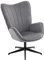 MEUBLE COSY Sessel 360° Drehbar Relaxsessel Clubsessel Ohrensessel Polsterstuhl mit Armlehne Design Drehsessel, Metallbeine, Grau, 68x87x99, LINDELOF Grey
